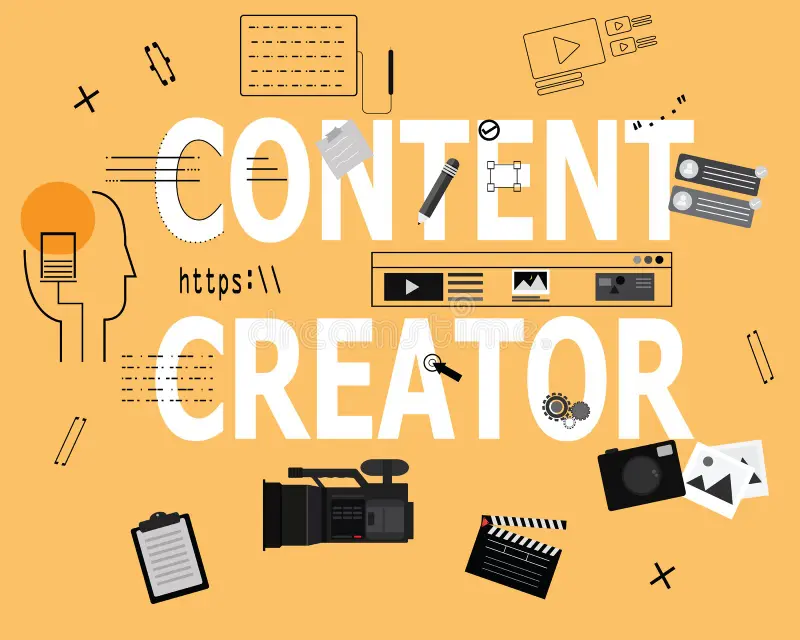 flat design concept content creator flat design flat design concept content creator flat design vector illustration vector process 156519519